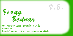 virag bednar business card
